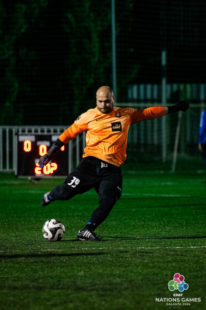 Martin Kopčan v drese reprezentácie SR v malom futbale počas EMF Nations Games 2024 v Galante